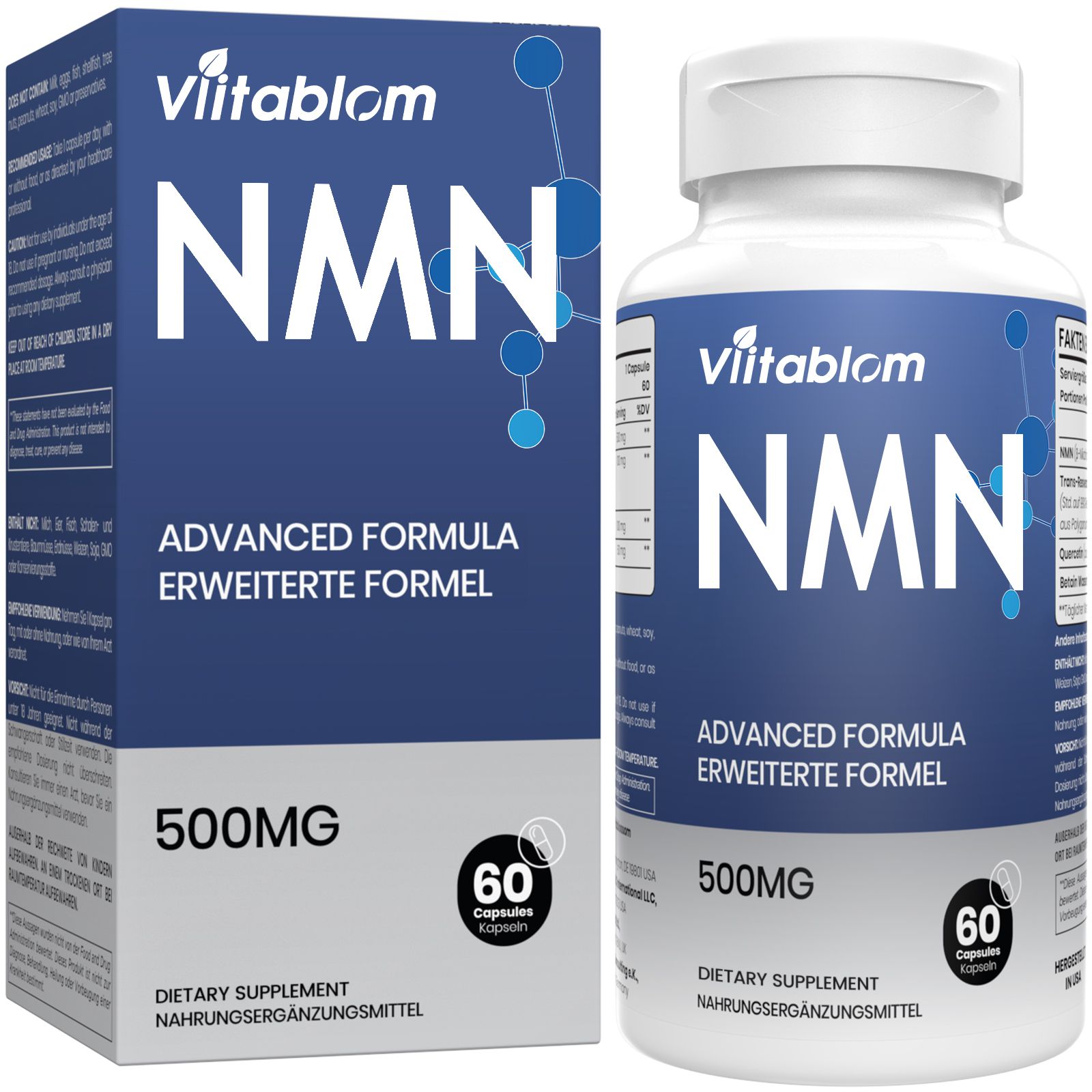 Buy Vitablossom Advanced Formula NMN Supplement 500mg- Enhance 