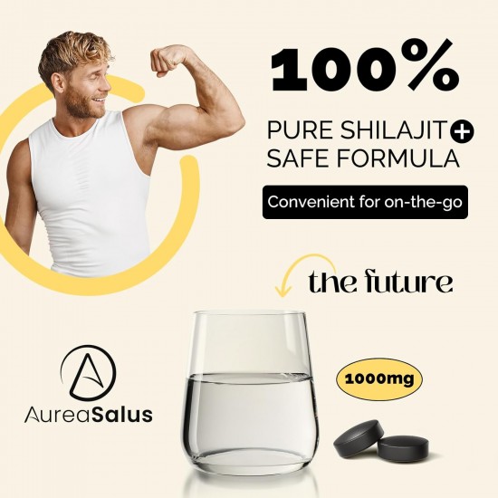 AureaSalus Shilajit Comprimidos, Alternativa a la Resina del Himalaya - 30000 mg, 60 Comprimidos