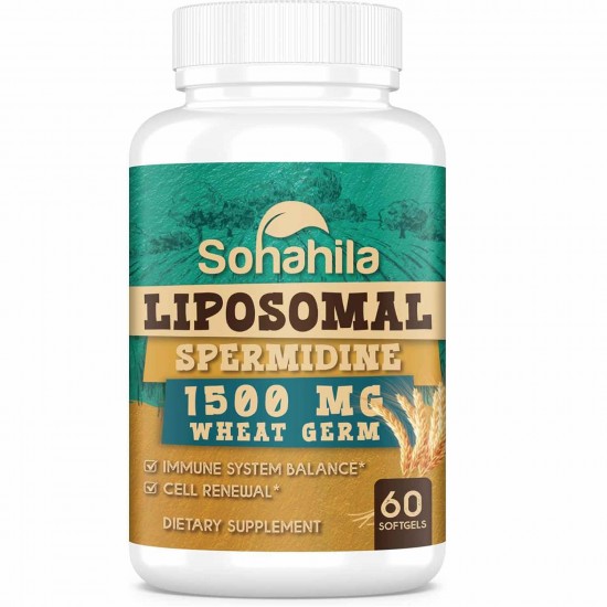 Sohahila Integratore di Spermidina Liposomiale con Zinco e Tiamina, 60 Capsule Morbide