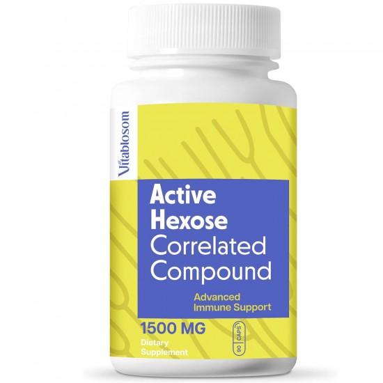 Vitablosom Active Hexose Correlated Compound Natürliche Pilzergänzung 1500mg, 90 Kapseln